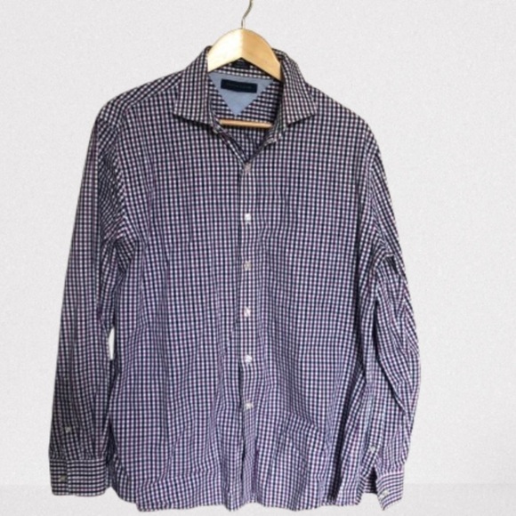 Tommy Hilfiger Other - Tommy Hilfiger Blue and Purple Checked Button Down Shirt Large